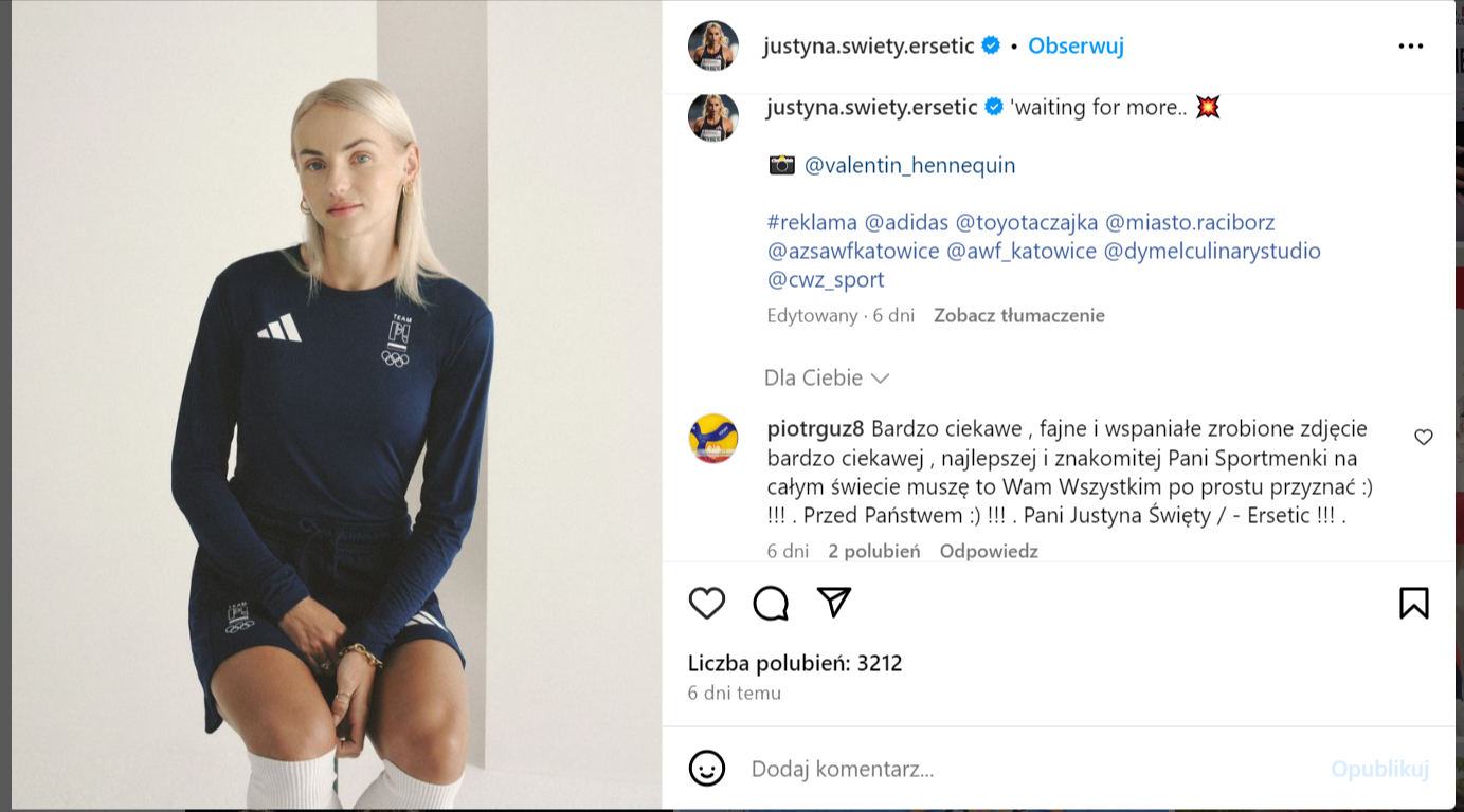 Olimpijkę z Raciborza podziwiają za zdjęcia w Vogue jej fani na Instagramie
